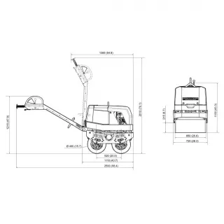 Двубандажен вибрационен валяк Husqvarna Construction LP 7505 / 7.9 kW