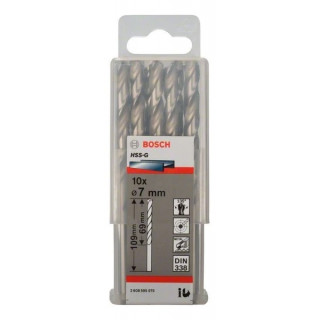 Свредло HSS-G за метал на Bosch 7.0 mm комплект 10 броя Свредло HSS-G за метал на Bosch 7.0 mm комплект 10 броя