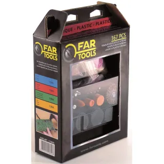 Аксесоари за прав шлайф FARTOOLS / 167 броя, за пластмаса
