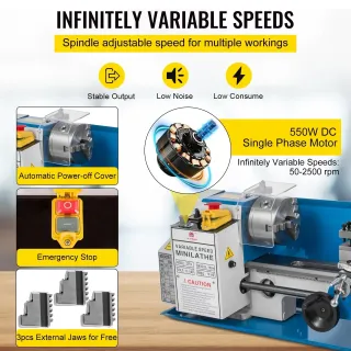 Струг за метал VEVOR JSMNCC7X14-550W01V2/ 550W