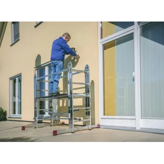 Многофункционална система скеле-стълба KRAUSE 3 в 1 CORDA 916273/ 4.85 м