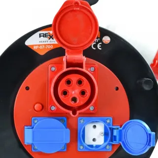 Трифазен удължител с макара REXXER RP-07-700/ 25 м/ 400V Трифазен удължител с макара REXXER RP-07-700/ 25 м/ 400V