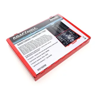 Комплект метчици и плашки KraftDele KD10250/ 110 части