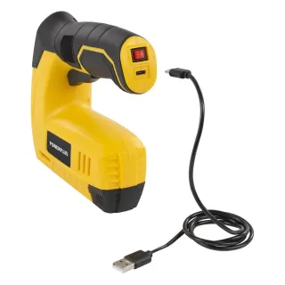 Акумулаторен такер + 500 бр. пирони + 500 бр. телчета Power Plus POWX13680/ 4V/ 2Ah Акумулаторен такер + 500 бр. пирони + 500 бр. телчета Power Plus POWX13680/ 4V/ 2Ah