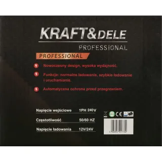 Зарядно устройство за акумулатори със стартова функция KraftDele KD5341/ 12/24V/ 20-500Ah/ 170A