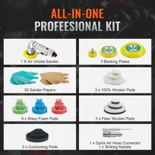 Мини пневматичен шлайф VEVOR WFS-1031-YW/ 90 PSI Мини пневматичен шлайф VEVOR WFS-1031-YW/ 90 PSI