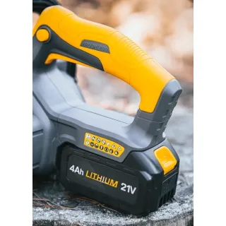 Акумулаторен верижен трион POWERMAT PM-MPA-4AHM/ 21V/ 2x4Ah