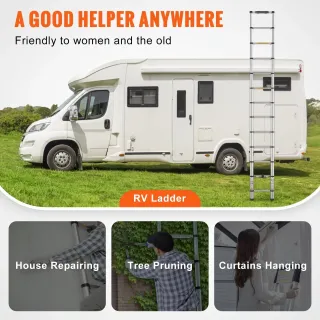 Телескопична сгъваема стълба VEVOR VV-SSLT-12.5/ 3.8 м