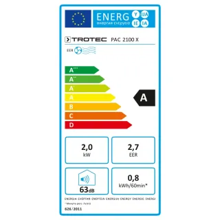 Мобилен климатик, вентилатор и обезвлажняване Trotec PAC 2100 X/ с дистанционно/ 1kW/ 2kW Мобилен климатик, вентилатор и обезвлажняване Trotec PAC 2100 X/ с дистанционно/ 1kW/ 2kW