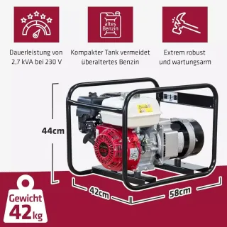 Бензинов генератор ELMAG SEB 3300W-AVR/ 230V/ 3 kVA/ 3.1 л