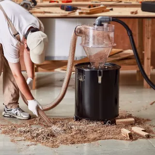 Циклонен прахоуловител с метален резервоар VEVOR SKL400/ 50 л