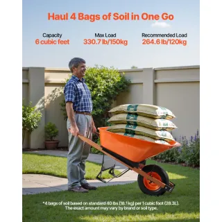 Метална градинска количка VEVOR WB-007A/ 150 кг Метална градинска количка VEVOR WB-007A/ 150 кг