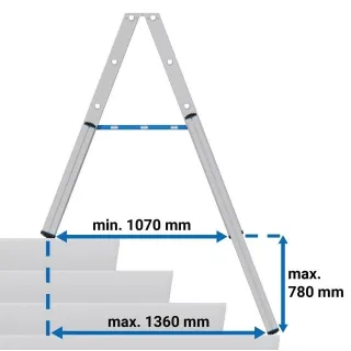 Двустранна телескопична стълба KRAUSE 134875 2x5