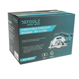 Акумулаторен циркуляр Detoolz DZ-SE191/ 18V/ 165 мм Акумулаторен циркуляр Detoolz DZ-SE191/ 18V/ 165 мм