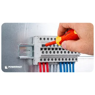 Комплект изолирани отвертки, клещи и фазомер Powermat PM-ZW-8ZI/ 8 бр. Комплект изолирани отвертки, клещи и фазомер Powermat PM-ZW-8ZI/ 8 бр.