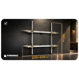 Система за ръчно пренасяне на широкоформатни плочки Powermat PM-RDPP-150M/ 150 кг Система за ръчно пренасяне на широкоформатни плочки Powermat PM-RDPP-150M/ 150 кг