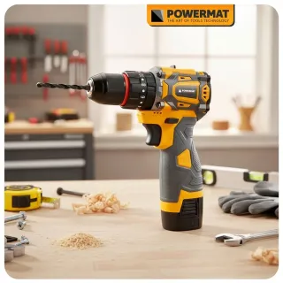 Акумулаторен винтоверт с ударна функция + аксесоари POWERMAT PM-WA-16.8V-1.5M/ 16.8V/ 2x1.5Ah