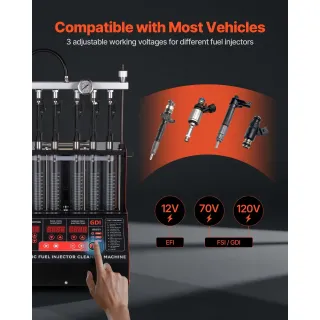 Тестер за почистване на горивни инжектори VEVOR VT180/ 70W