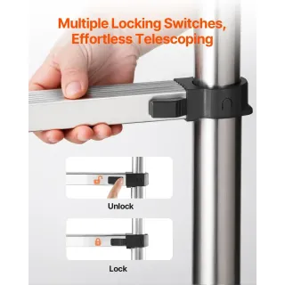 Телескопична сгъваема стълба VEVOR MF-STL260/ 2.54 м