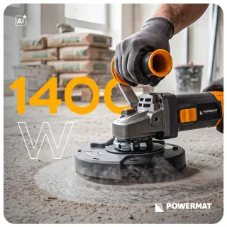 Шлайф машина за бетон Powermat PM-SDB-1400T/ 1400W/ 125 мм