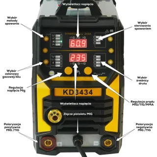 Инверторен заваръчен апарат KraftDele KD3434/ 255А Инверторен заваръчен апарат KraftDele KD3434/ 255А