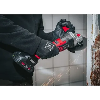 Акумулаторен ъглошлайф с аксесоари RED TECHNIC RTSZK0140/ 21V/ 2х2Ah
