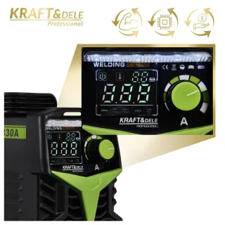 Инверторен заваръчен апарат KraftDele KD1784/ 330A Инверторен заваръчен апарат KraftDele KD1784/ 330A