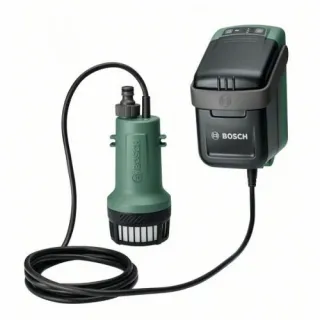 Акумулаторна помпа за дъждовна вода Bosch GardenPump 18, 18 V, 2.5 Ah