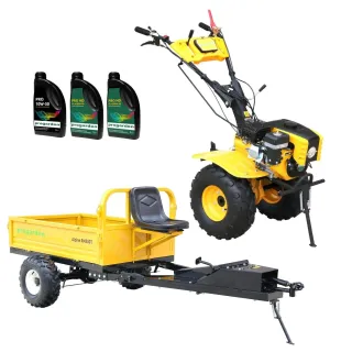 Комплект мотофреза с ремарке и аксесоари ProGARDEN PAC873D/ 7 hp