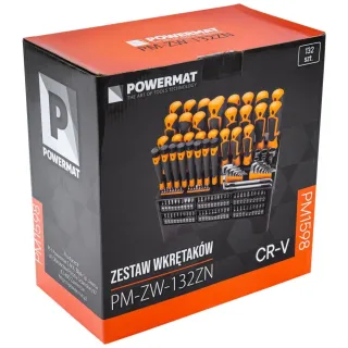 Комплект отвертки, битове, вложки и шестограми Powermat PM-ZW-132ZN/ 132 бр. Комплект отвертки, битове, вложки и шестограми Powermat PM-ZW-132ZN/ 132 бр.