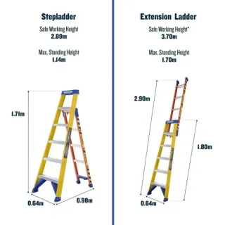 Многофункционална fiberglass стълба 3 в 1 Werner Lean Safe X3