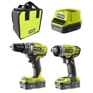 Комплект акумулаторни винтоверти RYOBI R18DDID-220S/ 18V/ 2x2Ah