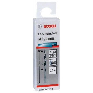 Свредло HSS за метал PoinTec 1.1 mm на Bosch комплект 10 бр. Свредло HSS за метал PoinTec 1.1 mm на Bosch комплект 10 бр.