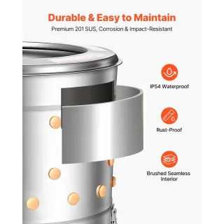 Машина за отстраняване на перушина от птици VEVOR TM400BS/2/ 500W Машина за отстраняване на перушина от птици VEVOR TM400BS/2/ 500W