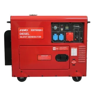 Дизелов обезшумен генератор SENCI SCD7500QN-3 + ATS/ AVR / 4.8 kW/ 400V/ 18 л Дизелов обезшумен генератор SENCI SCD7500QN-3 + ATS/ AVR / 4.8 kW/ 400V/ 18 л
