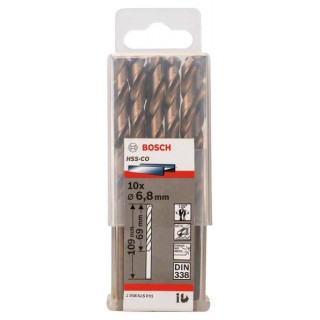 Свредло HSS-Co Standard line за метал на Bosch 6.8 mm - 10 броя