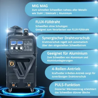 Заваръчен апарат STAHLWERK MIG/MAG 270 Pulse Pro/ 400V/ 270A