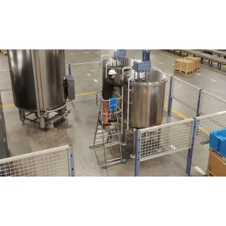 Алуминиева телескопична стълба с платформа KRAUSE SkyMatic/ 1x5-9