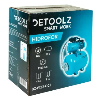 Хидрофорна помпа с цилиндричен съд Detoolz DZ-P122-G02/ 900W