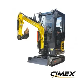Верижен мини багер с чупеща стрела и кабина Cimex CHE12RS-CAB-SB/ 11.6 к.с.