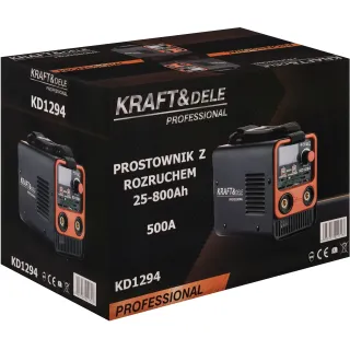 Зарядно устройство за акумулатори със стартова функция KraftDele KD1294/ 12/24V/ 25-800Ah/ 500A Зарядно устройство за акумулатори със стартова функция KraftDele KD1294/ 12/24V/ 25-800Ah/ 500A