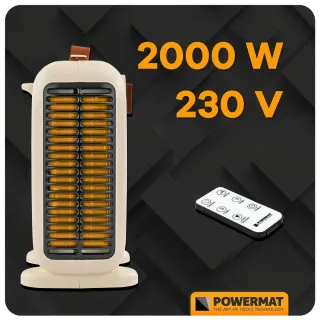 Електрически отоплител Powermat PM-TWE-2000D-LCD/ 2kW/ LCD дисплей/ термостат