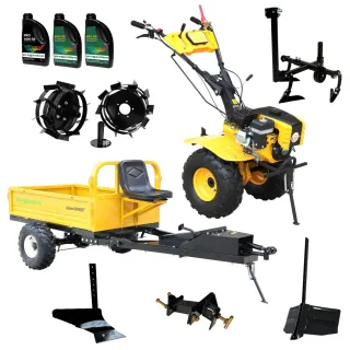 Комплект мотофреза с ремарке и аксесоари ProGARDEN PAC873C/ 7 hp