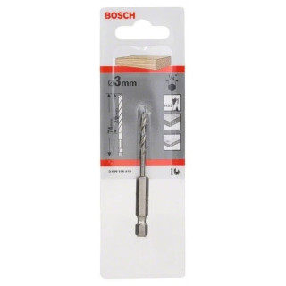 Свредло за дърво шестостенна опашка на Bosch 3.0 mm