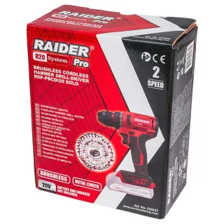 Акумулаторна бормашина Raider RDP-PBCDI20/ 20V