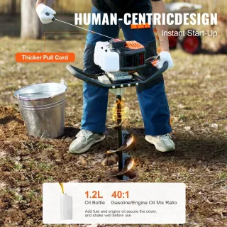 Моторен свредел VEVOR D52-F/ 52 куб.см