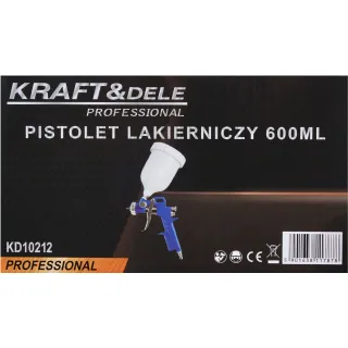 Пневматичeн пистолет за боядисване KraftDele KD10212/ 600 мл Пневматичeн пистолет за боядисване KraftDele KD10212/ 600 мл