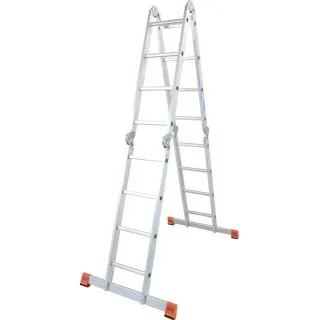 Алуминиева стълба с метална платформа KRAUSE MULTIMATIC 120649 4x4