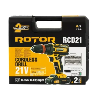 Акумулаторен винтоверт ROTOR RCD21/ 21V/ 2х1.5Ah