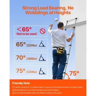 Телескопична сгъваема стълба VEVOR MF-STL260/ 2.54 м